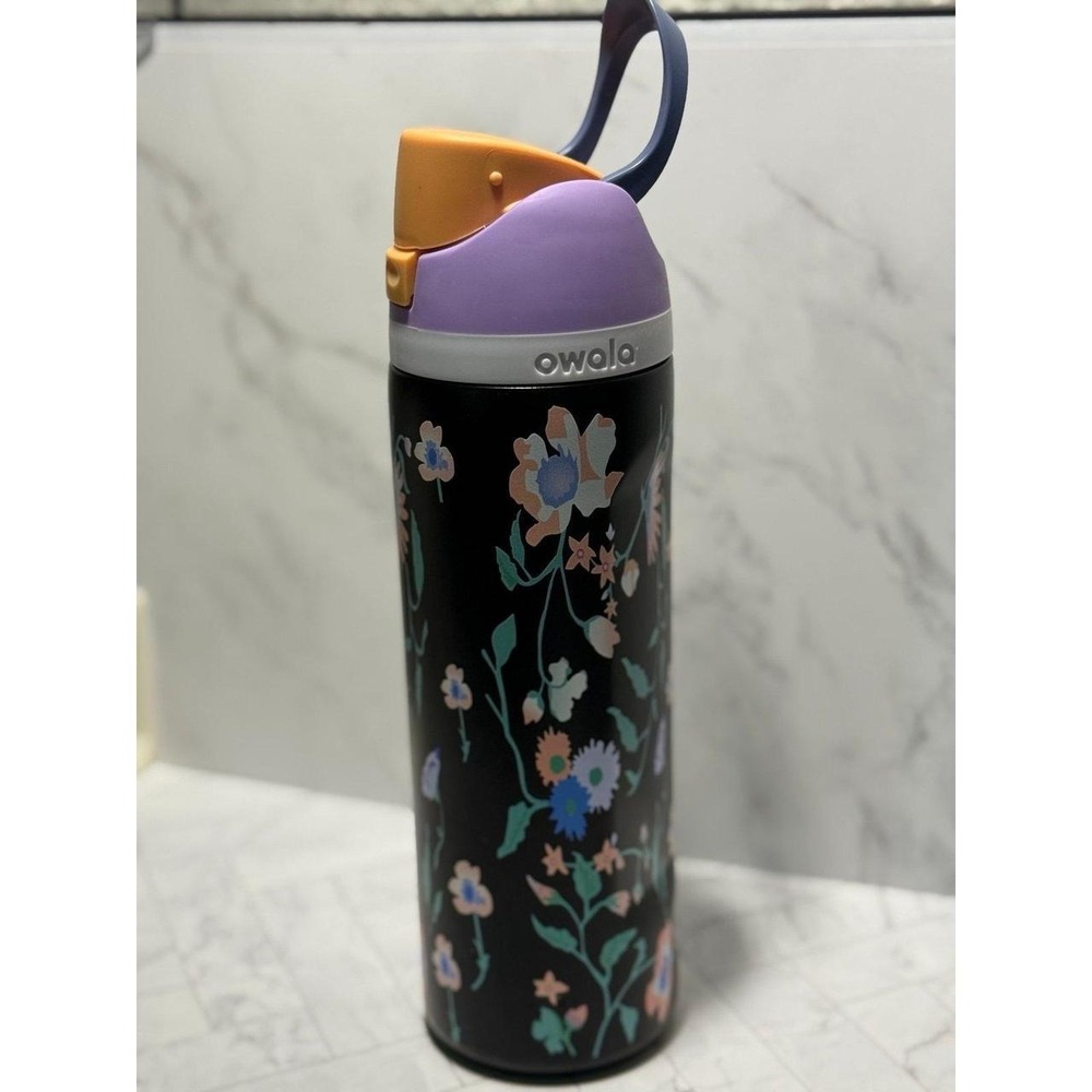 24oz Freesip Owala Waterbottle — Midnight Garden